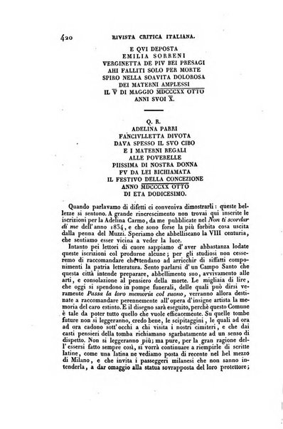 Ricoglitore italiano e straniero, ossia rivista mensuale europea di scienze, lettere, belle arti, bibliografia e varieta