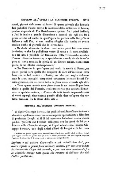 Ricoglitore italiano e straniero, ossia rivista mensuale europea di scienze, lettere, belle arti, bibliografia e varieta