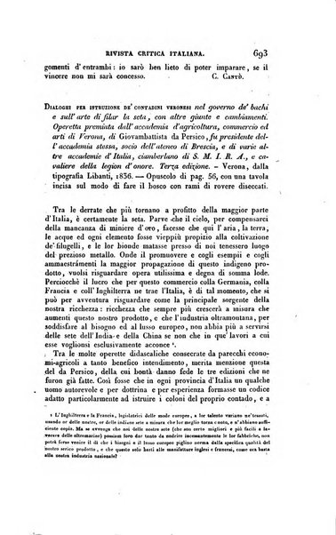 Ricoglitore italiano e straniero, ossia rivista mensuale europea di scienze, lettere, belle arti, bibliografia e varieta