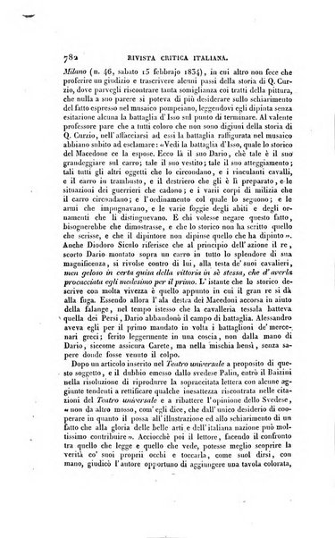 Ricoglitore italiano e straniero, ossia rivista mensuale europea di scienze, lettere, belle arti, bibliografia e varieta