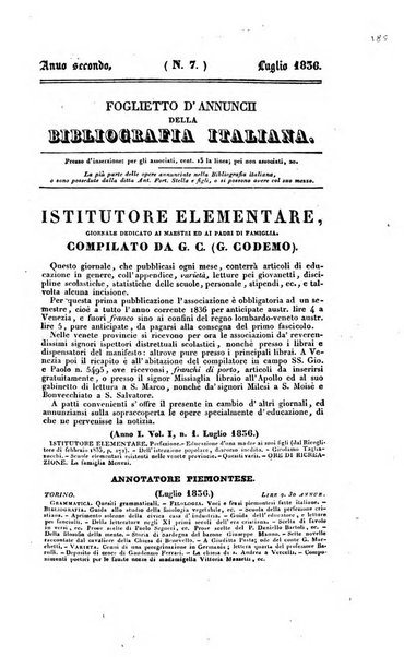 Ricoglitore italiano e straniero, ossia rivista mensuale europea di scienze, lettere, belle arti, bibliografia e varieta