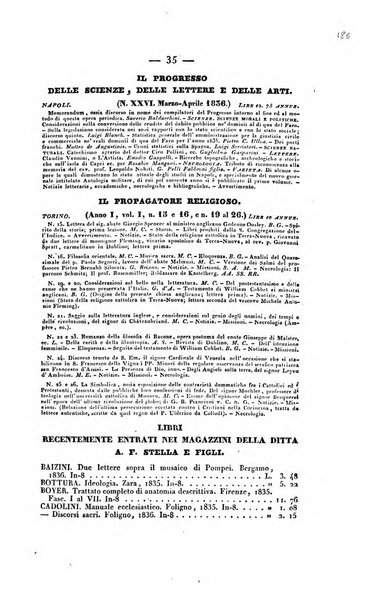 Ricoglitore italiano e straniero, ossia rivista mensuale europea di scienze, lettere, belle arti, bibliografia e varieta