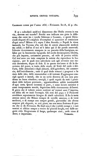 Ricoglitore italiano e straniero, ossia rivista mensuale europea di scienze, lettere, belle arti, bibliografia e varieta