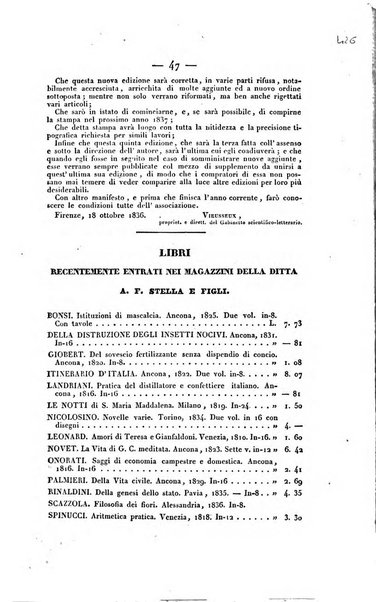 Ricoglitore italiano e straniero, ossia rivista mensuale europea di scienze, lettere, belle arti, bibliografia e varieta