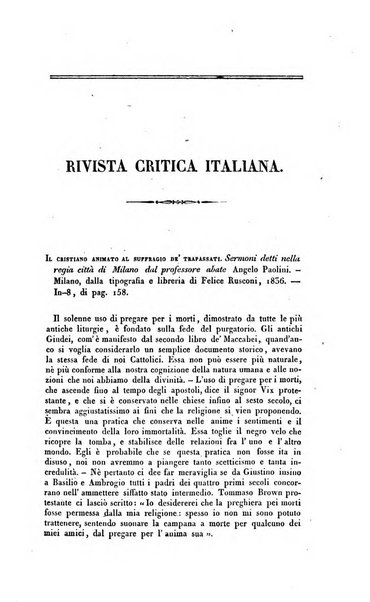 Ricoglitore italiano e straniero, ossia rivista mensuale europea di scienze, lettere, belle arti, bibliografia e varieta