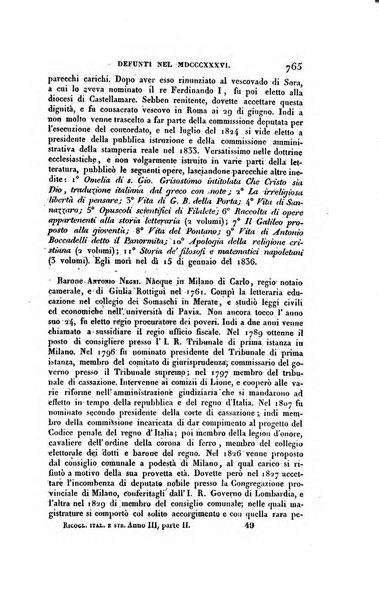 Ricoglitore italiano e straniero, ossia rivista mensuale europea di scienze, lettere, belle arti, bibliografia e varieta