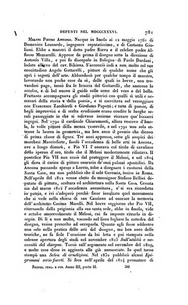 Ricoglitore italiano e straniero, ossia rivista mensuale europea di scienze, lettere, belle arti, bibliografia e varieta