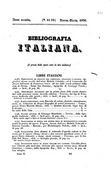 Ricoglitore italiano e straniero, ossia rivista mensuale europea di scienze, lettere, belle arti, bibliografia e varieta