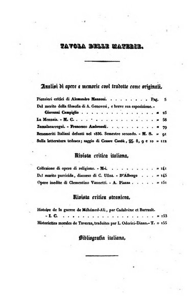 Ricoglitore italiano e straniero, ossia rivista mensuale europea di scienze, lettere, belle arti, bibliografia e varieta