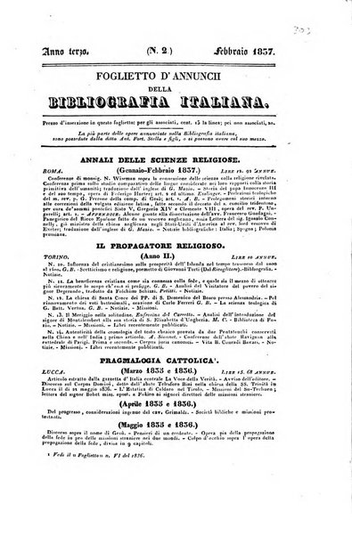 Ricoglitore italiano e straniero, ossia rivista mensuale europea di scienze, lettere, belle arti, bibliografia e varieta