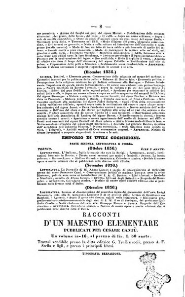 Ricoglitore italiano e straniero, ossia rivista mensuale europea di scienze, lettere, belle arti, bibliografia e varieta