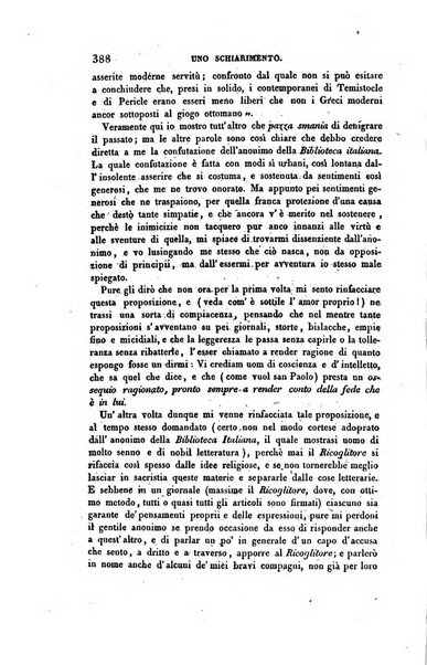 Ricoglitore italiano e straniero, ossia rivista mensuale europea di scienze, lettere, belle arti, bibliografia e varieta