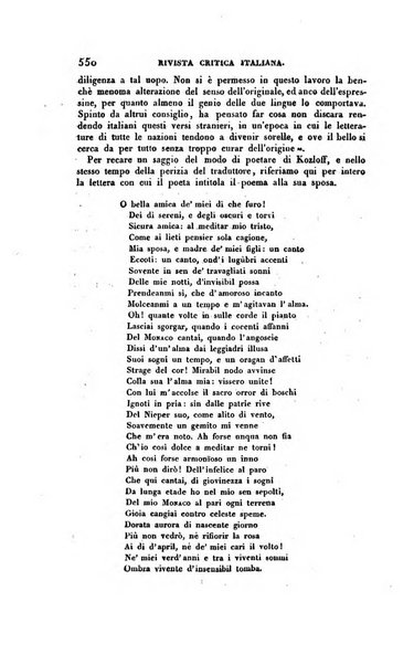 Ricoglitore italiano e straniero, ossia rivista mensuale europea di scienze, lettere, belle arti, bibliografia e varieta