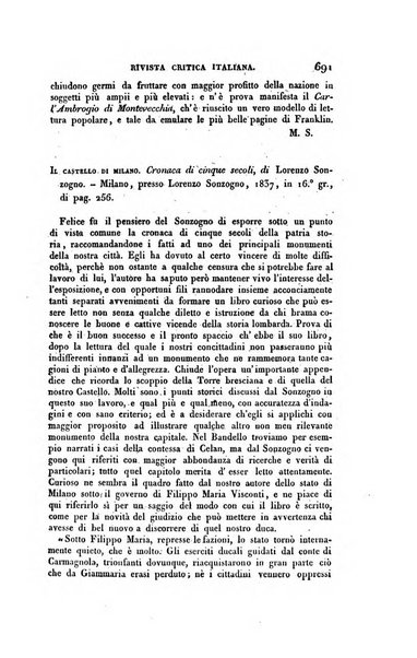 Ricoglitore italiano e straniero, ossia rivista mensuale europea di scienze, lettere, belle arti, bibliografia e varieta