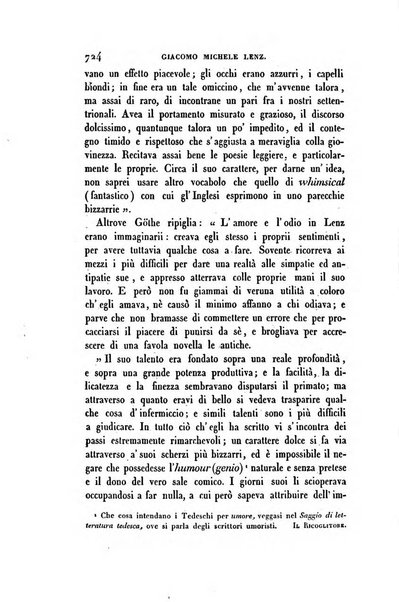 Ricoglitore italiano e straniero, ossia rivista mensuale europea di scienze, lettere, belle arti, bibliografia e varieta