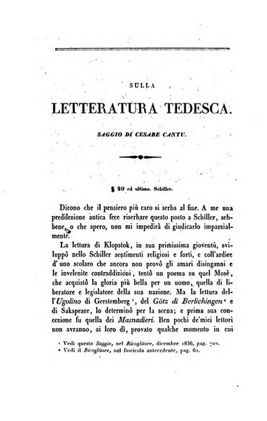 Ricoglitore italiano e straniero, ossia rivista mensuale europea di scienze, lettere, belle arti, bibliografia e varieta