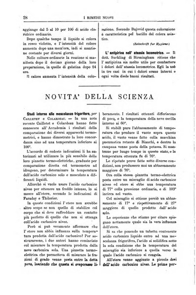 I rimedi nuovi rivista mensile di farmacologia, terapeutica, chimica medica e idrologia