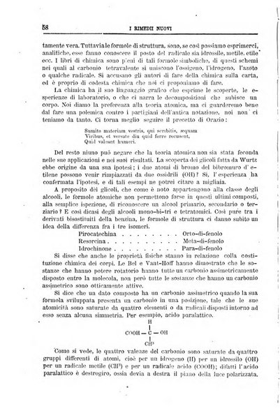 I rimedi nuovi rivista mensile di farmacologia, terapeutica, chimica medica e idrologia