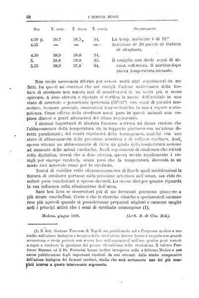 I rimedi nuovi rivista mensile di farmacologia, terapeutica, chimica medica e idrologia