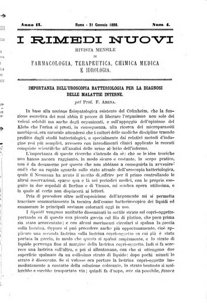 I rimedi nuovi rivista mensile di farmacologia, terapeutica, chimica medica e idrologia