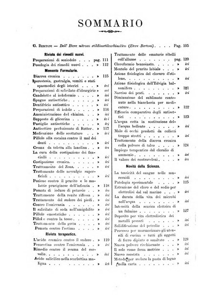 I rimedi nuovi rivista mensile di farmacologia, terapeutica, chimica medica e idrologia