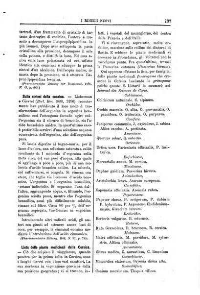 I rimedi nuovi rivista mensile di farmacologia, terapeutica, chimica medica e idrologia