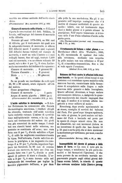 I rimedi nuovi rivista mensile di farmacologia, terapeutica, chimica medica e idrologia