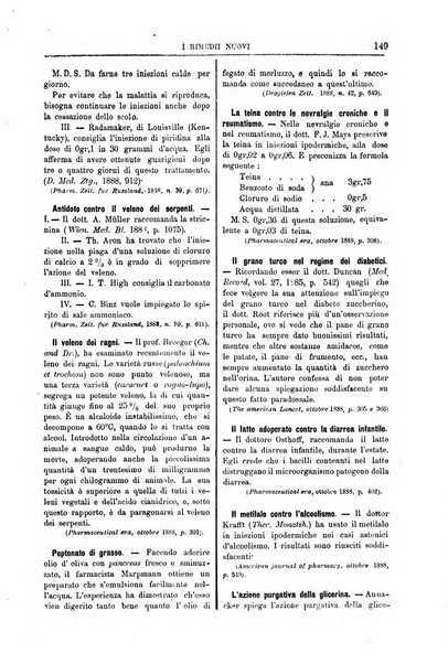 I rimedi nuovi rivista mensile di farmacologia, terapeutica, chimica medica e idrologia