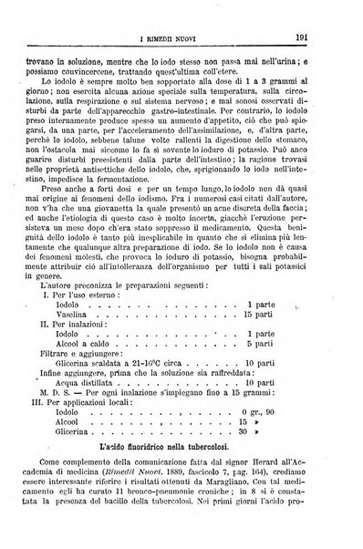 I rimedi nuovi rivista mensile di farmacologia, terapeutica, chimica medica e idrologia