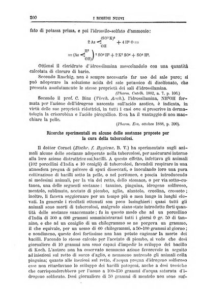 I rimedi nuovi rivista mensile di farmacologia, terapeutica, chimica medica e idrologia