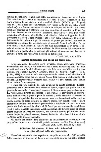 I rimedi nuovi rivista mensile di farmacologia, terapeutica, chimica medica e idrologia