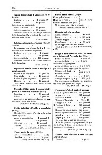 I rimedi nuovi rivista mensile di farmacologia, terapeutica, chimica medica e idrologia