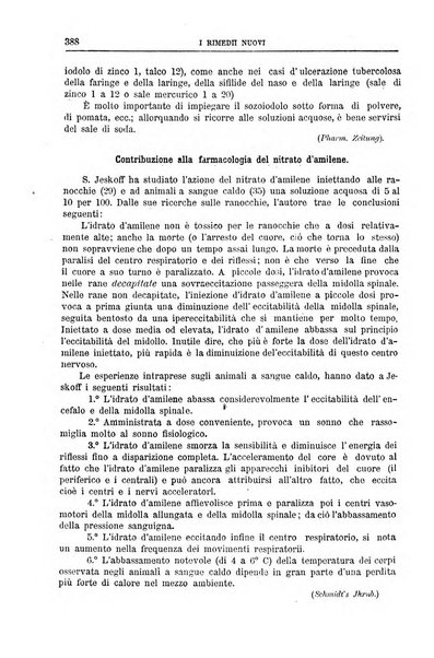 I rimedi nuovi rivista mensile di farmacologia, terapeutica, chimica medica e idrologia