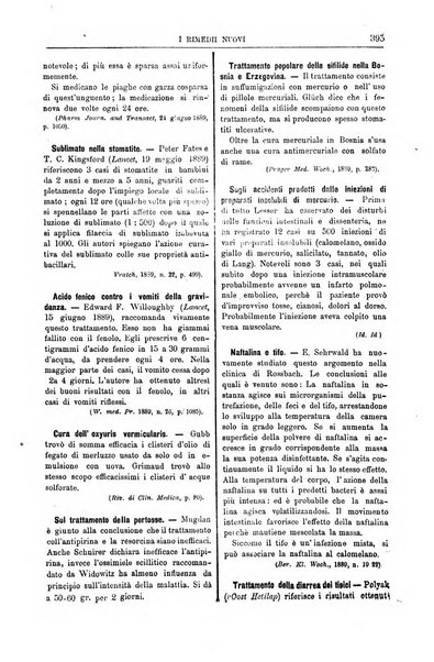 I rimedi nuovi rivista mensile di farmacologia, terapeutica, chimica medica e idrologia