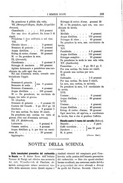 I rimedi nuovi rivista mensile di farmacologia, terapeutica, chimica medica e idrologia