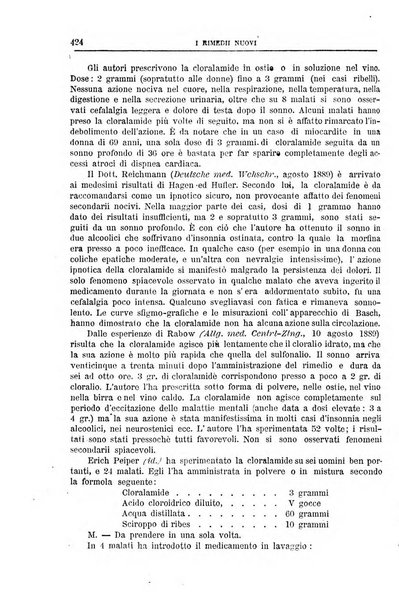 I rimedi nuovi rivista mensile di farmacologia, terapeutica, chimica medica e idrologia