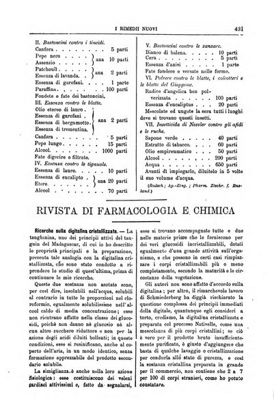 I rimedi nuovi rivista mensile di farmacologia, terapeutica, chimica medica e idrologia