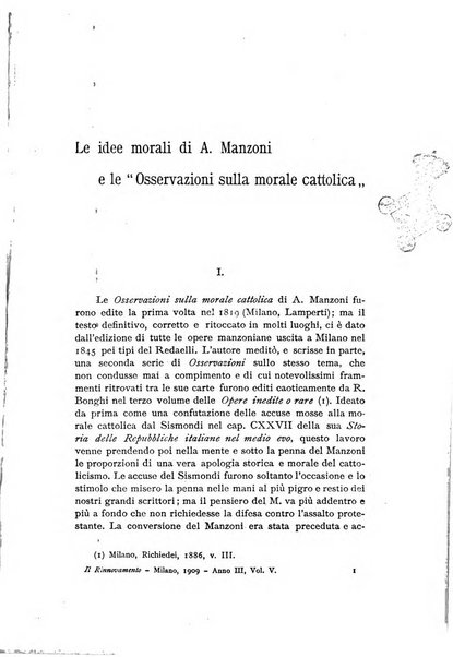 Il rinnovamento rivista critica di idee e di fatti