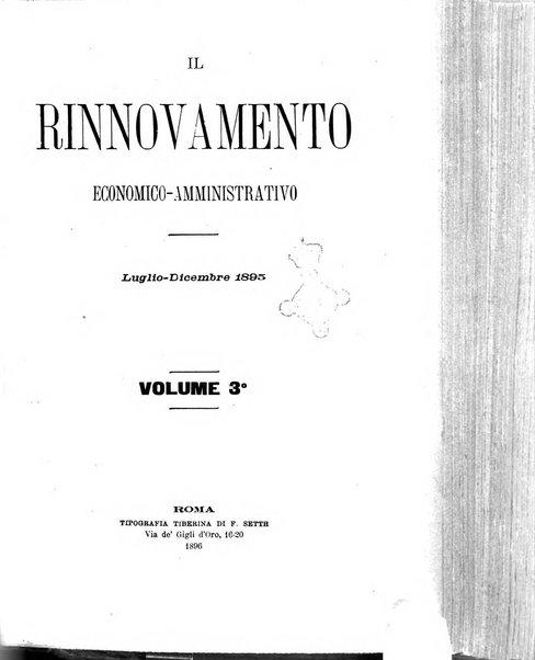 Il rinnovamento economico amministrativo