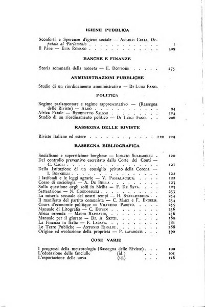 Il rinnovamento economico amministrativo