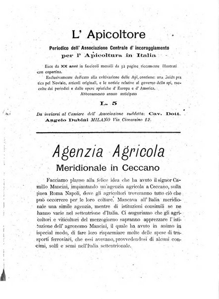 Rivista agricola romana pubblicazione ufficiale del Comizio agrario di Roma