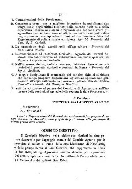 Rivista agricola romana pubblicazione ufficiale del Comizio agrario di Roma