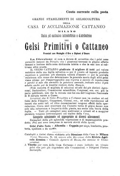 Rivista agricola romana pubblicazione ufficiale del Comizio agrario di Roma