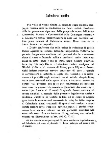 Rivista agricola romana pubblicazione ufficiale del Comizio agrario di Roma