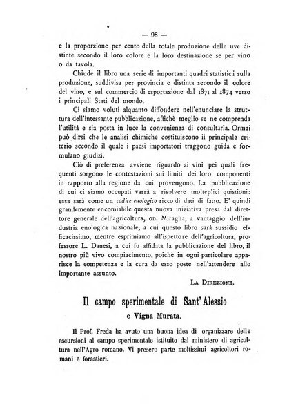 Rivista agricola romana pubblicazione ufficiale del Comizio agrario di Roma