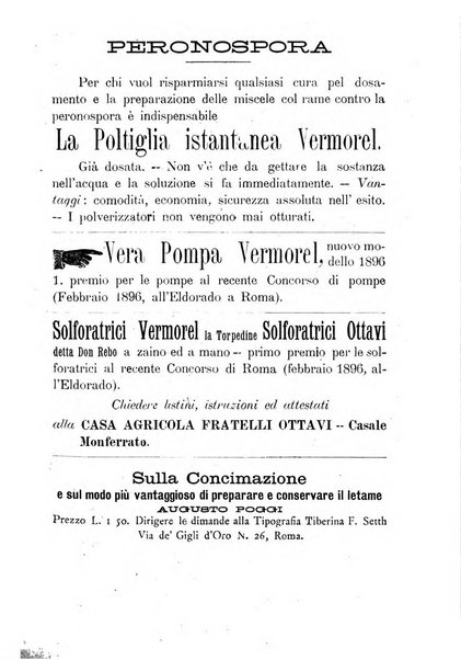 Rivista agricola romana pubblicazione ufficiale del Comizio agrario di Roma