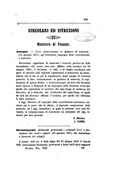 Rivista amministrativa del Regno giornale ufficiale delle amministrazioni centrali, e provinciali, dei comuni e degli istituti di beneficenza