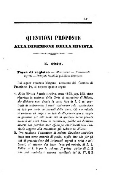 Rivista amministrativa del Regno giornale ufficiale delle amministrazioni centrali, e provinciali, dei comuni e degli istituti di beneficenza