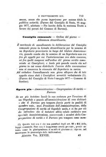 Rivista amministrativa del Regno giornale ufficiale delle amministrazioni centrali, e provinciali, dei comuni e degli istituti di beneficenza