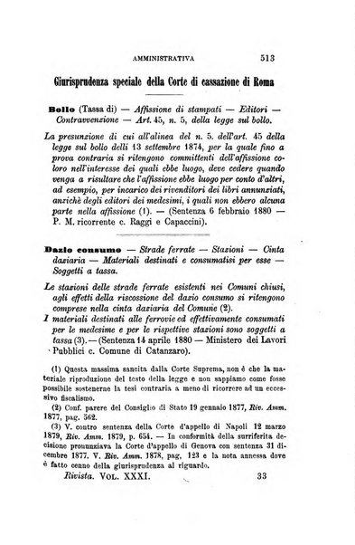 Rivista amministrativa del Regno giornale ufficiale delle amministrazioni centrali, e provinciali, dei comuni e degli istituti di beneficenza